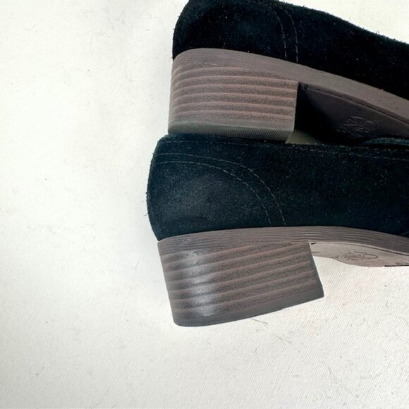 Crown Vintage Samali Loafer Black Leather Suede Women's Shoes Size 8 Medium - Picture 6 of 7